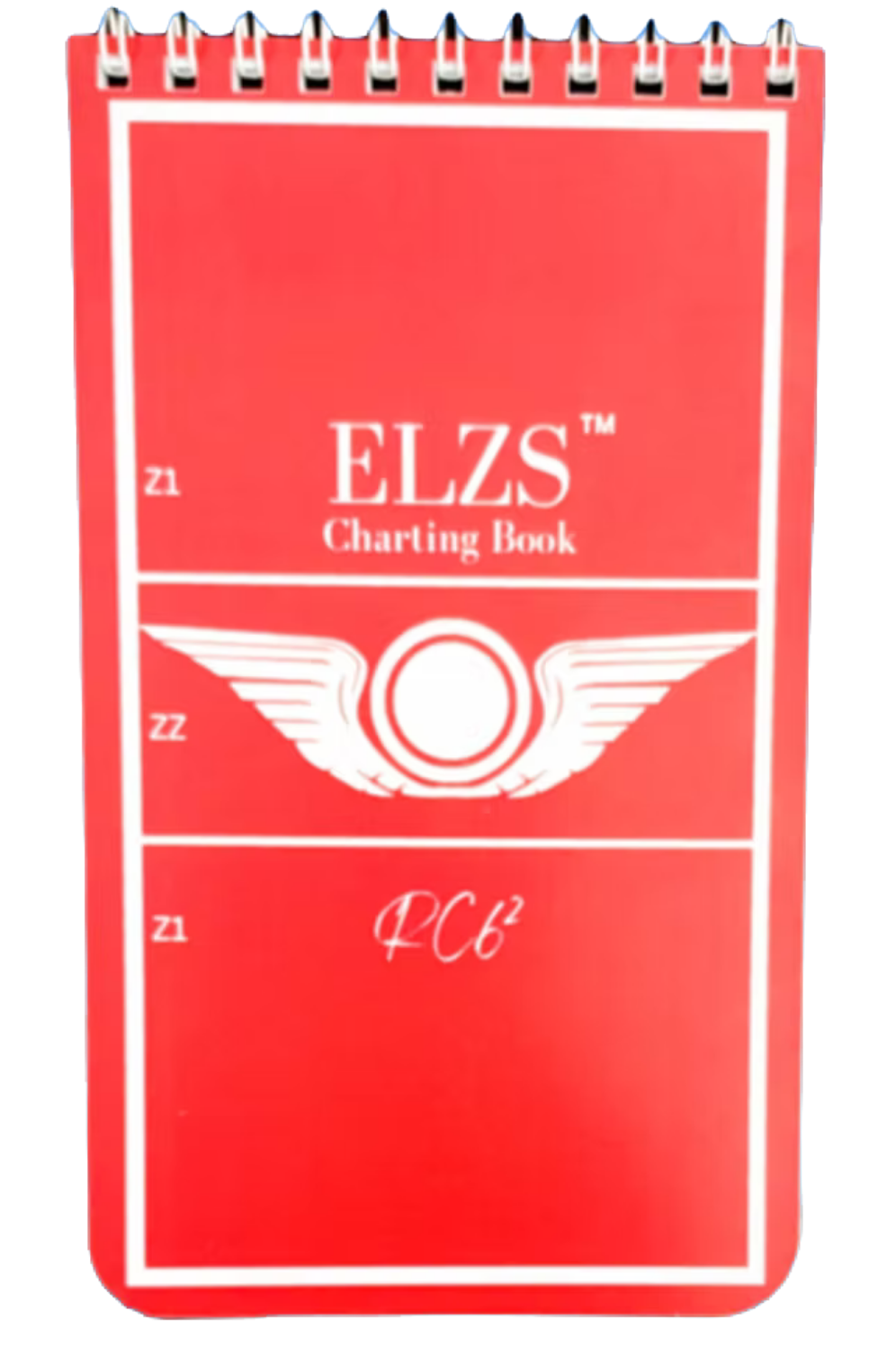Red spiral-bound waterproof ELZS Charting Book RC6² cover