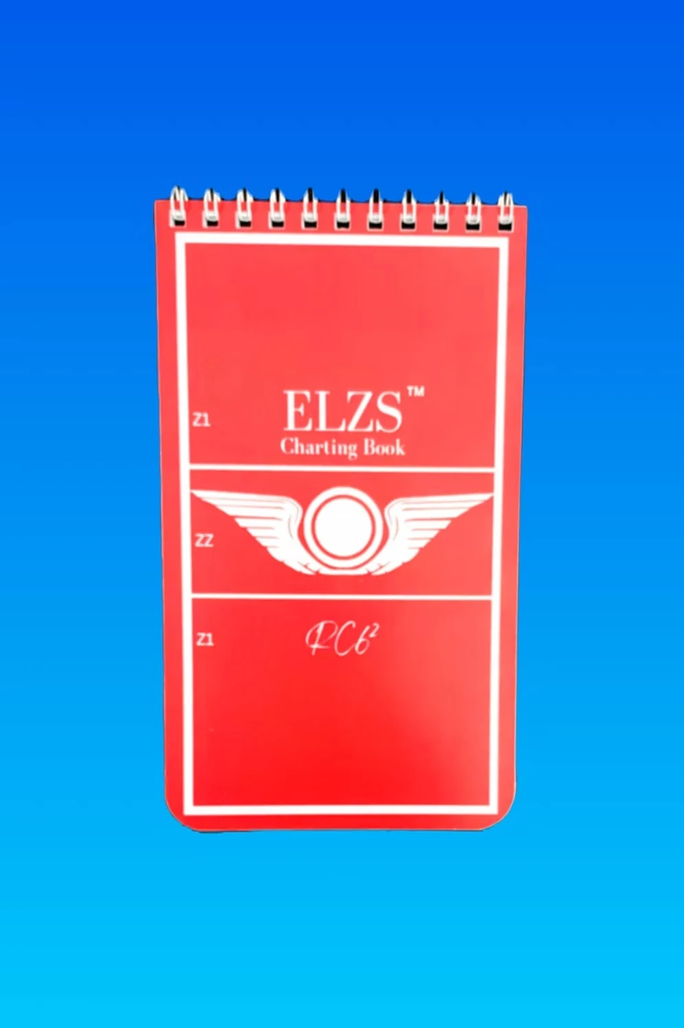 Waterproof red spiral-bound ELZS Chartbook RC6²